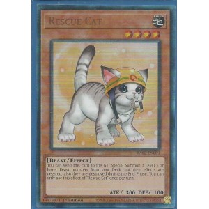 RA02-EN001AUT Rescue Cat (Alternate Art) – Ultimate Rare